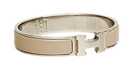 hermes-narrow-enamel-bracelet-brown