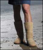 jean skirt with uggs