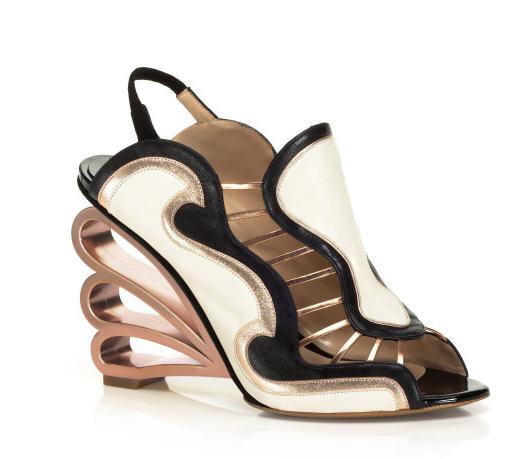 nicholas-kirkwood-spring-2013-strappy-slingback-sandals-black-white-rose-gold