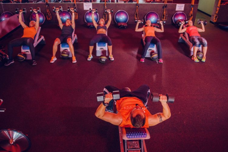 Orange Theory-Dumbbell Press