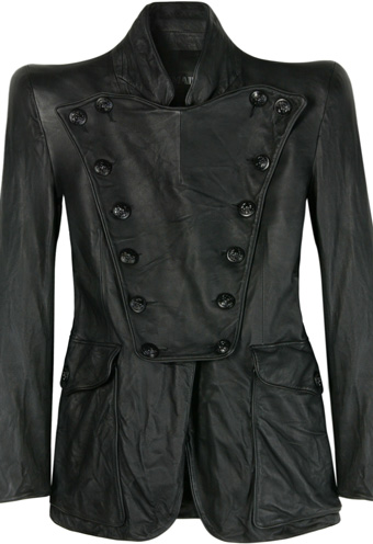 wrinkle optic leather jacket