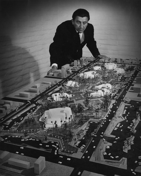 Bennie Gonzales with model of Civic Center. Photo Scottsdale Historical Society (002).jpg