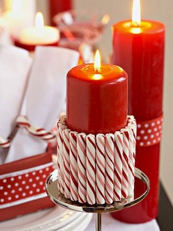 Candy Cane Candle Holders Centerpieces