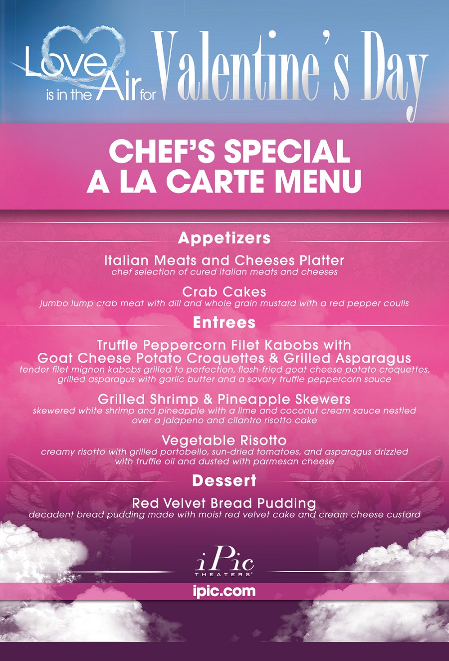 iPic Valentines Day menu
