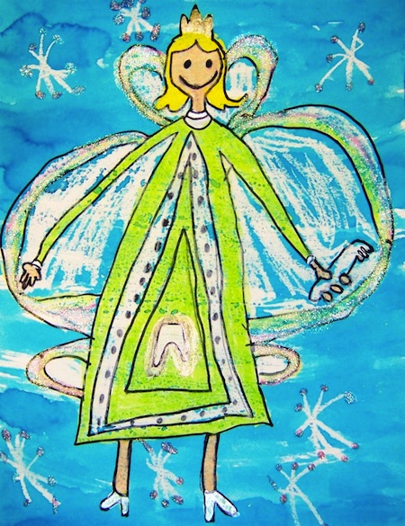Tooth-Fairy-Water-Color-Drawing-Picture
