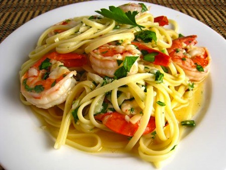Linguini with Shrimp Scampi