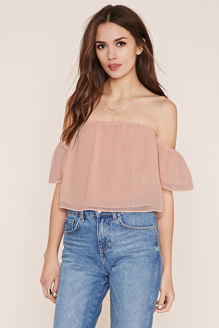 forever 21 over the shoulder top spring training game style