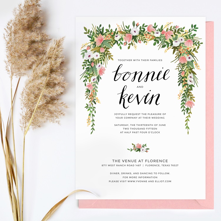floral wedding invitations to bring your dream design into your Wedding invitation 5
