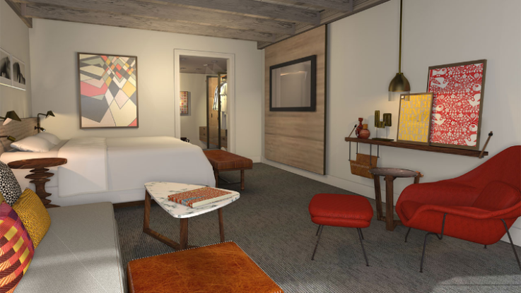 A guest room at the Andaz Scottsdale Resort & Spa