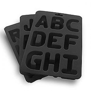 Alphabet Ice Trays, $30. Charles & Marie.
