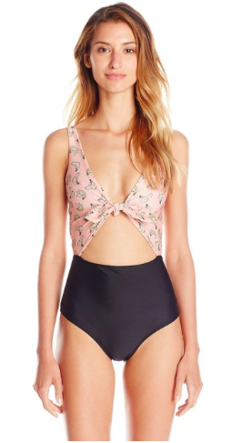 Lolli Women's Palms Tie Front One Piece Swimsuit