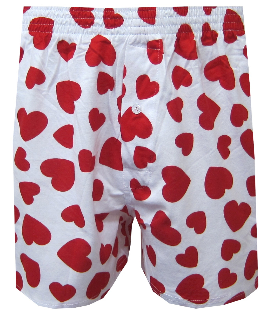 Sometimes a cheesy gift like boxers with Valentine’s day hearts on ...