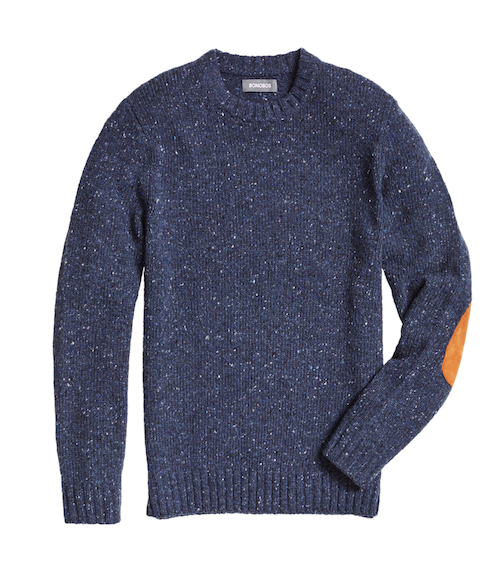 Donegal Suede Elbow Patch High Crew, $128