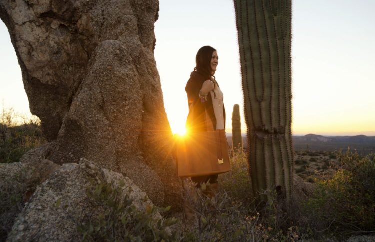 Jennifer Boonlorn with the Integrity Tote. Photo: Ty Schmitt.
