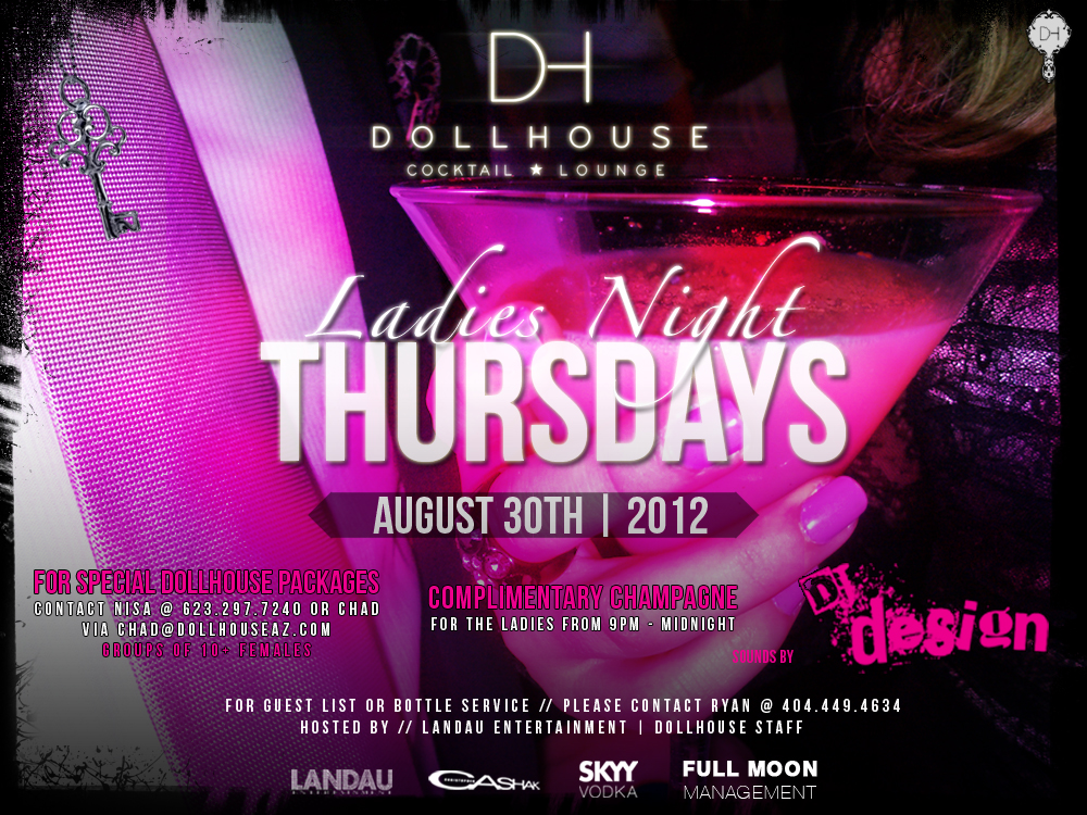 ladies night dollhouse thursday ladies night flyer