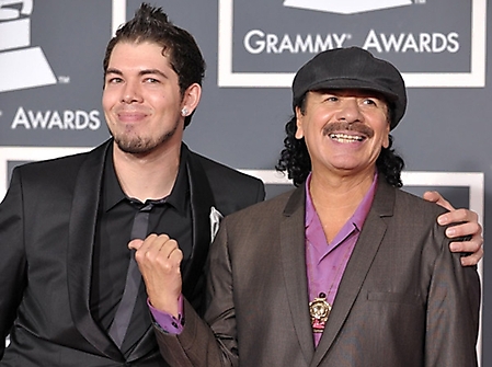 carlos-santana-and-salvador-santana-grammy-awards-2010