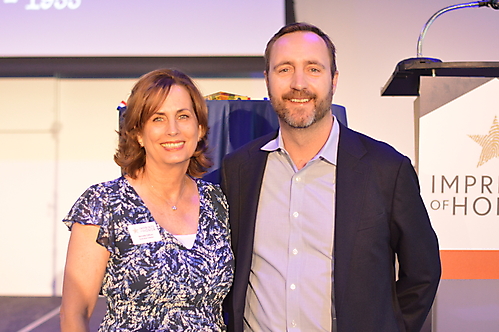 ED Michelle DiMuro with LOC representative Travis Bickford