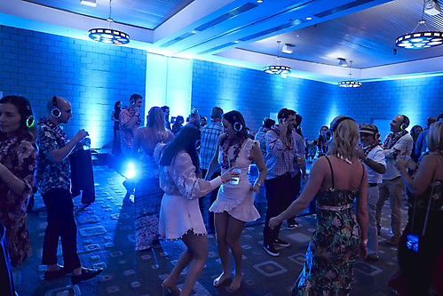Attendees enjoy the Silent Disco Afterparty