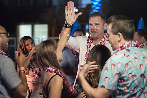 Jeff Seaman High-fiving after dancing