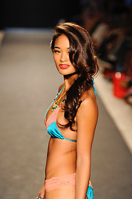 A model walks the runway for Beach Bunny_1