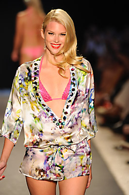 A model walks the runway for Beach Bunny_4