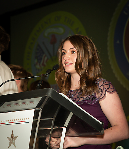 Student Emcee, Sydney Moore, a senior at Cactus Shadows High School