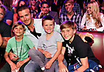 David Beckham with sons.