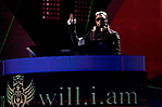 DJ will.i.am spins.