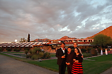 Frank Lloyd Wright apprentice and keynote speaker Vernon Swaback and daughter Caroline Schlack. Photo by Gabby Abbott.