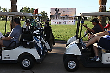 Golfers getting ready