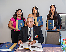 Gene Wilke with students
