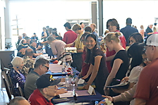 Students excited to have veterans sign books