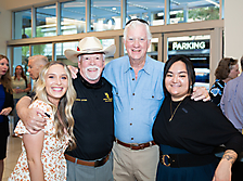 Veterans David Lucier and Joe Brett with Imprints of Honor staff Sarah Johnson and Kate Finegan