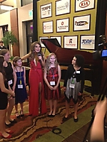 Promise Ball pic- former Miss Arizona interviewing T1D ambassadors