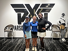 First Tee Member Kylie Kuppersmith, Game Night Winner Catherine Seder, and First Tee Member Ashley Shaw2