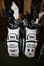 Mina Harigae and Celine Boutier Golf Club Bags