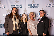 Karissa Wenzel with her husband Jake, and parents, Shelly and Justin Frank