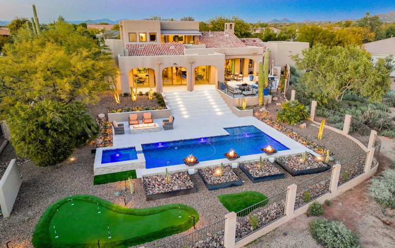 Scottsdale, Stunning estate situated perfectly on a private 1plus acre NS lot bordering NAOS and offering spectacular mountain and city views, <strong>$2,925,000</strong>, Goddes Homes