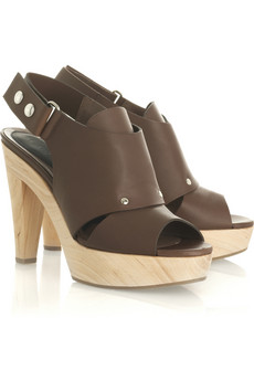 MARNI leather platform sandals