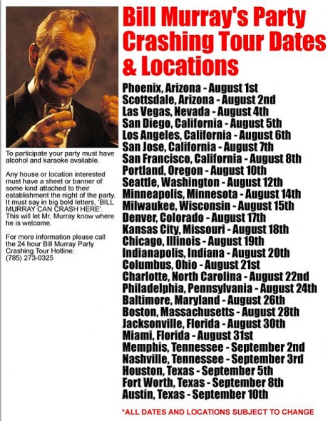 Bill murray tour schedule-e1342111301521