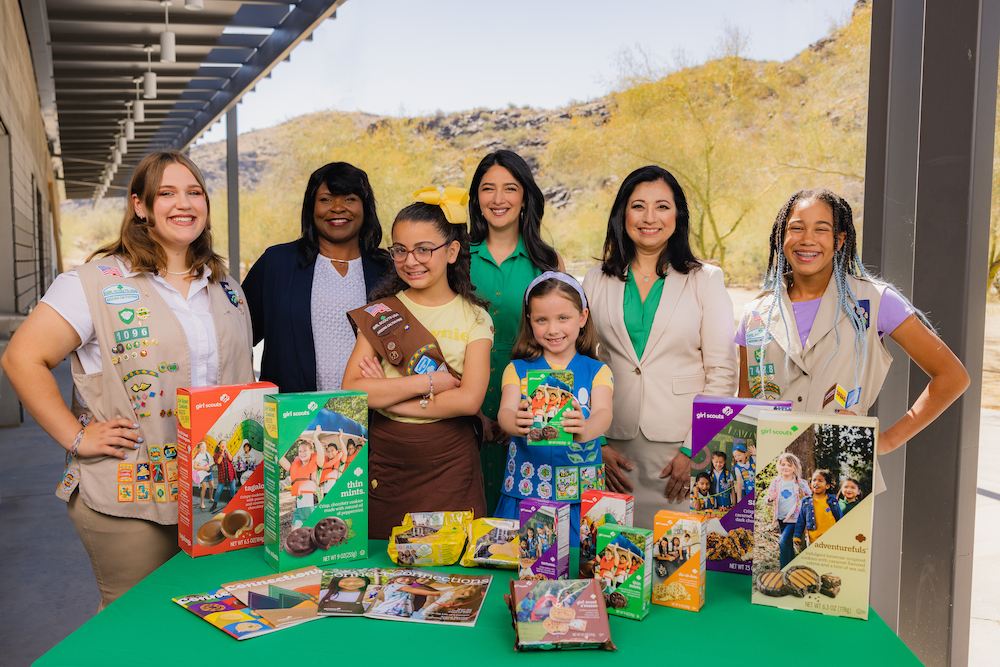 CEOs Mary Mitchell and Christina Spicer with Board Chair Lupe Carmago and Girl Scouts at Parsons Leadership Center for Girls and Women.jpg