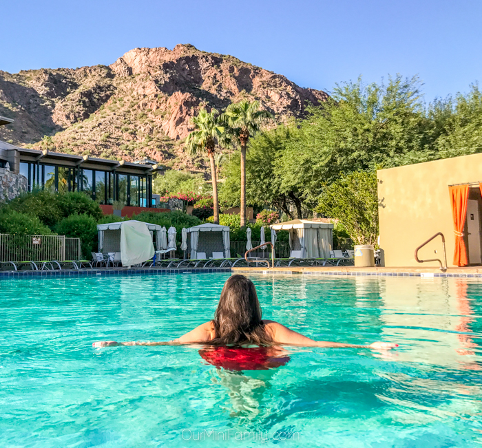 sanctuary pool arizona woman in water