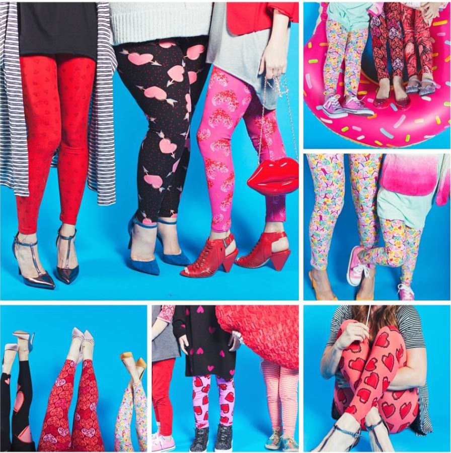 Valentines leggings lularoe top