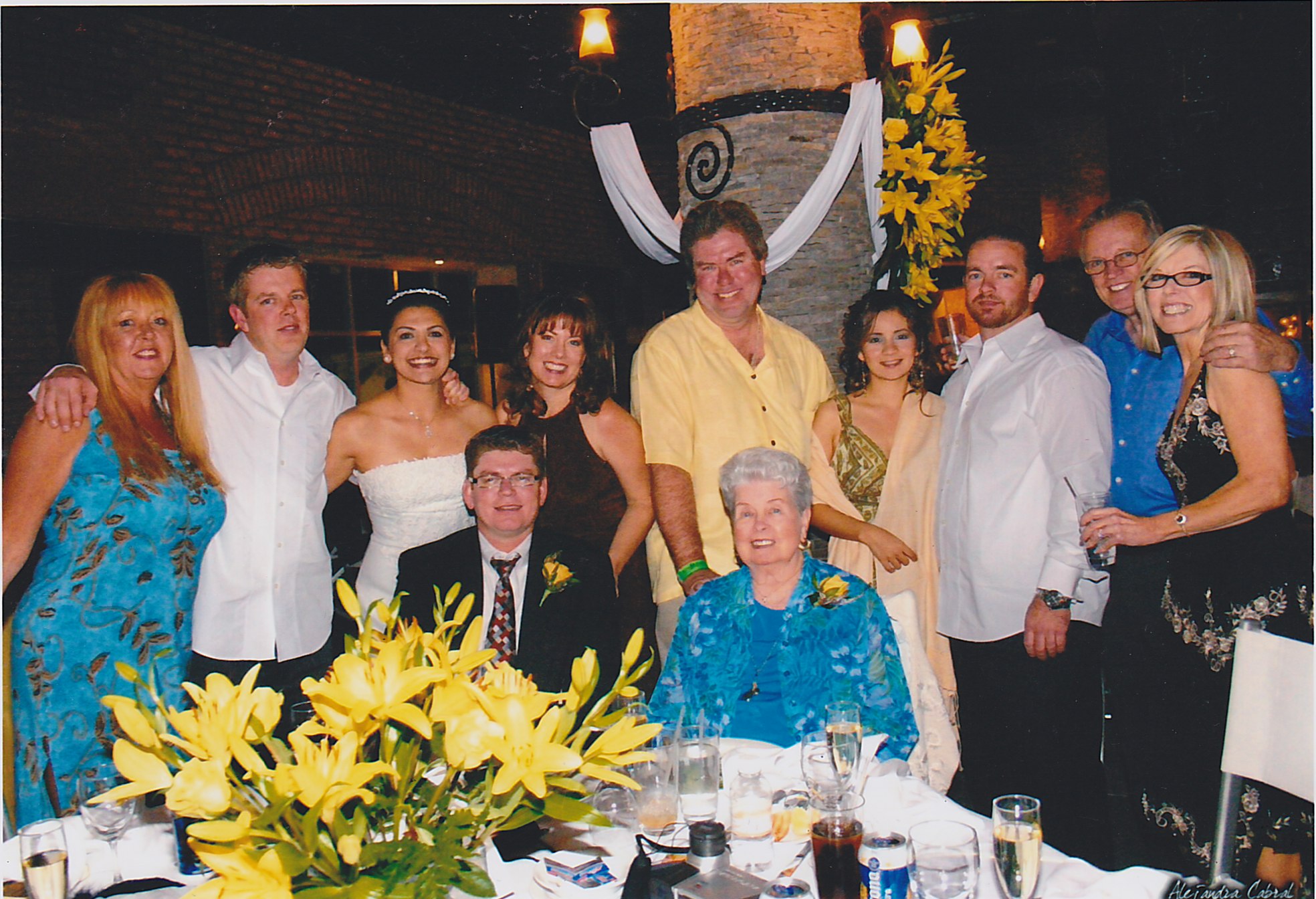 Grant  Ivettes wedding Mayan Palace- Our family- with mom in the center as she was in our lives 2