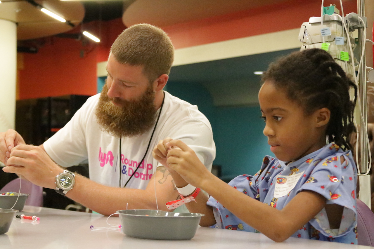 Archie Bradley Makes Baseball Necklaces with PCH Patient