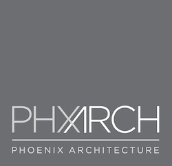PHX ARCH block logo grey