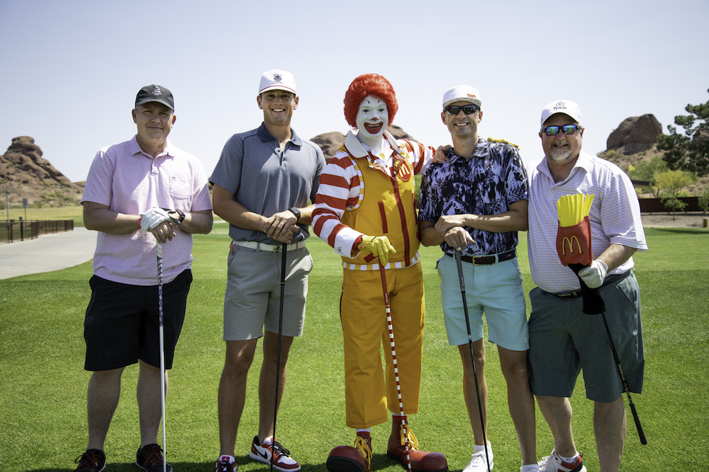 Tyson Foods foursome - Brandon O'Rourke, JC Hughes, Ronald McDonald, Nick Beach, Steve Meves.jpg