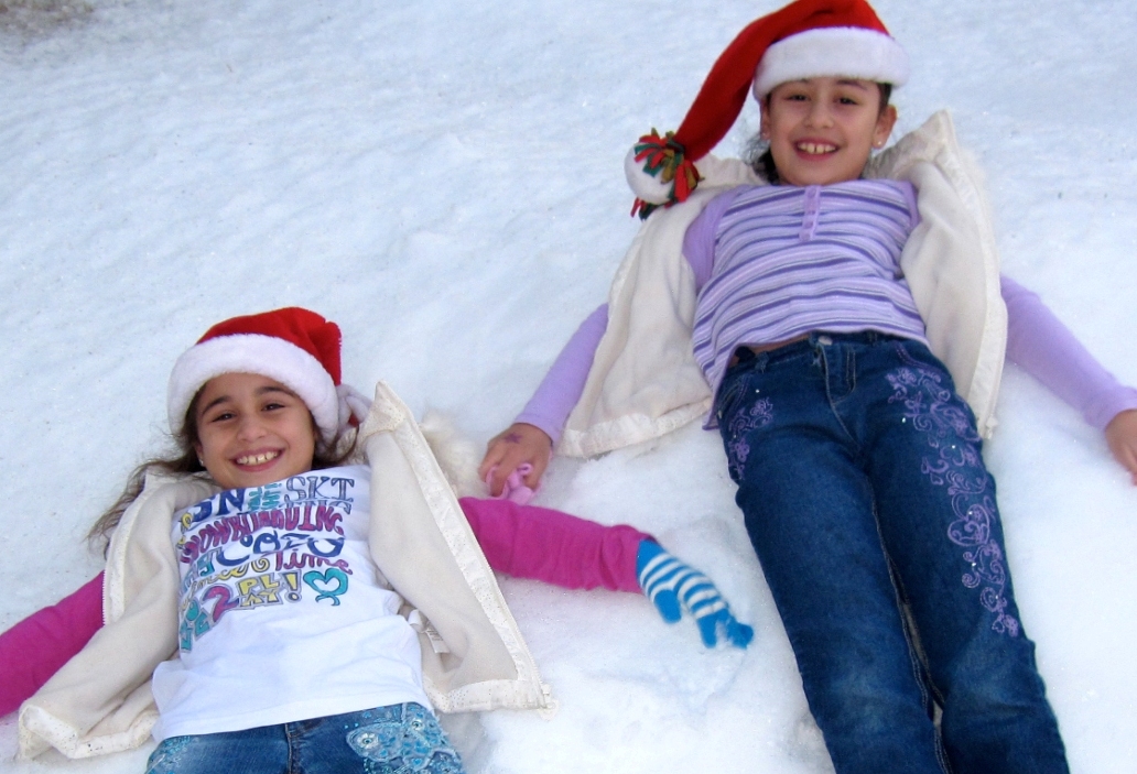 Jordan and Claire in Snow Cropped