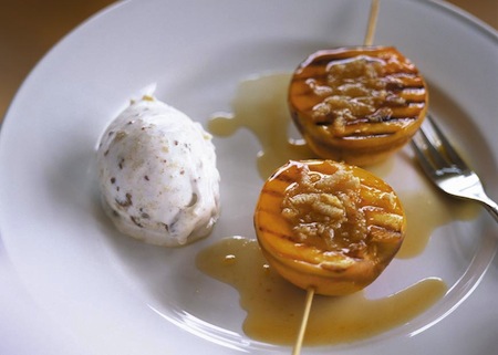 Grilled-peach-marcipan-ice-cream