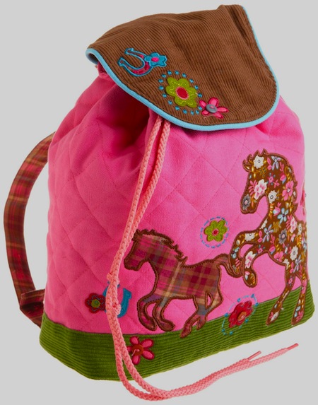 Backpacks Stephen Joseph Quilted Pink Horse Backpack